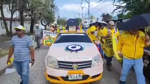 Taxistas en protesta del 'Día de los Trabajadores'