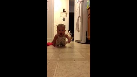 Adorable baby shows you just how much she loves the camera!