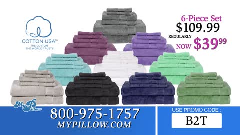 B2T Towel Set Flash Sale at MyPillow!