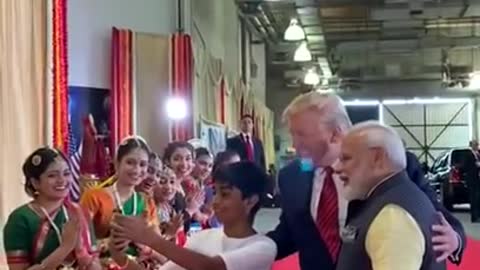 PM Modi _ President Trump interacted with a group of youngsters at during _HowdyModi event