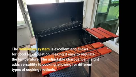 Buyer Comments: Royal Gourmet CC1830V 30 Barrel Charcoal Grill with Wood-Painted Side Front Tab...