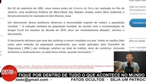 Documento do WEF de 1991 expõe em detalhes o plano de despovoamento globalista