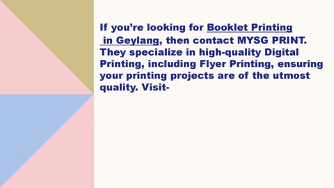 Best Booklet Printing in Geylang