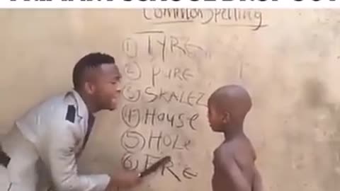 funy video in africa school