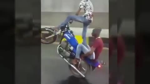 Funny accident on the road
