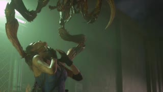 Resident Evil 3 - Jill Valentine getting sexy tongue kissed by a mutant zombie spider. #gaming