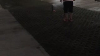 Firework Explodes on Street