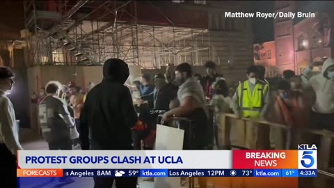 Groups clash over pro-Palestinian barrier blocking access to UCLA
