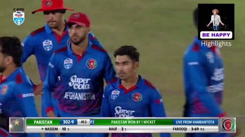 Pakistan vs Afghanistan 2nd ODI Highlights Winning Moment | Naseem Shah Remember The Name