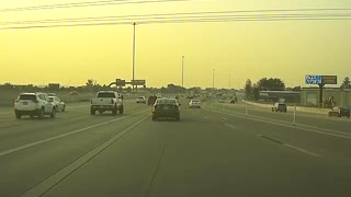 Tire Rolling Down Interstate Causing Traffic Chaos