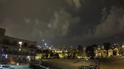 Stunning lighting storm timelapse over Willis Tower