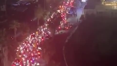 Footage reportedly shows protesters heading toward American Embassy in Beirut, Lebanon
