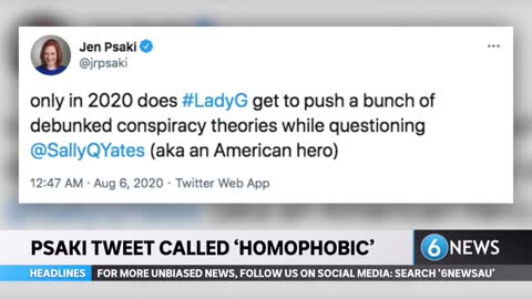 Jen Psaki slammed for "homophobic" tweet about Lindsey Graham sourced below