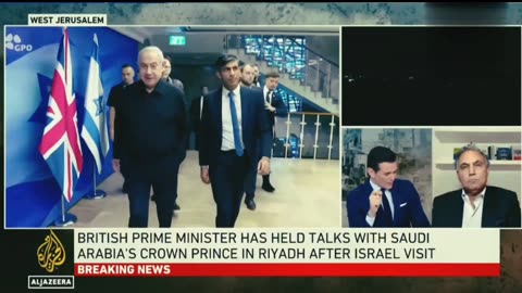 British prime minister held talk with saudi arabia prince in riyadh after Israel visit