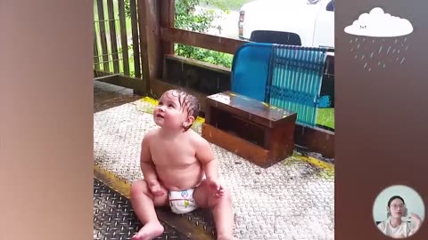 Joyful Baby Has a Blast Playing with Water - Funny Video