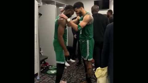 Boston Celtics Locker Room After Derrick White Game Winner Vs Heat Game 6