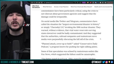 NYT Claims Youre FAR RIGHT For Not Trusting Biden Over Ohio Toxic Spill, CLAIMS ITS SAFE