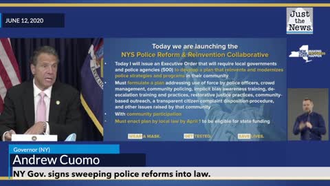 NY Gov. signs sweeping police reforms into law.