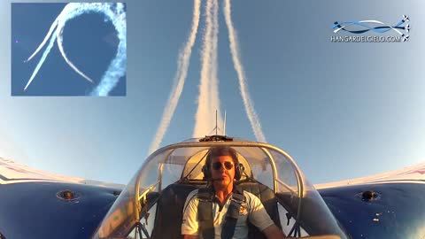 Cockpit view of aerobatic airplane captures dangerous stunt
