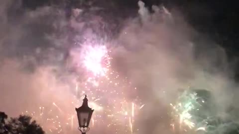 Epcot Fireworks from a bridge