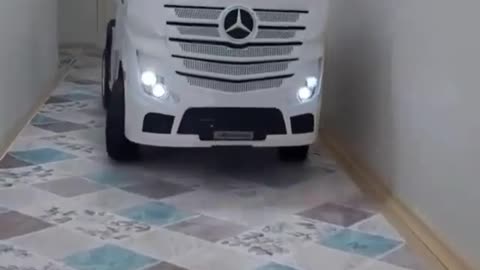 Cute Baby driving Truck