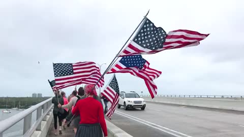 American Flag Walk Jan 22, 2022 - Vero Beach, FL - *We walk Barber Bridge every Saturday 10 am*