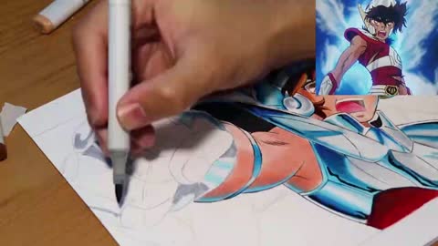 Desenhar Anime Facil - Seiya Pegasus Speed Drawing