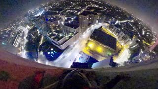 Night Base Jumping Over Busy Road