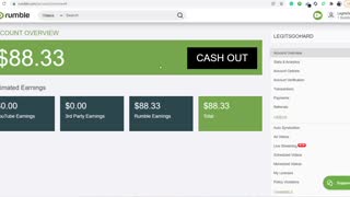 Rumble.com How to cashout earnings!!