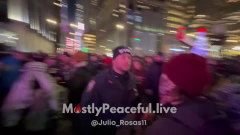 Pro-Hamas Goons Clash With Police, Attempt To Disrupt Rockefeller Center Christmas Tree Lighting