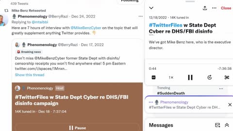 Cyber DHS/FBI disinfo w/State Dept's Mike Benz - TwitterFiles TwitterSpace