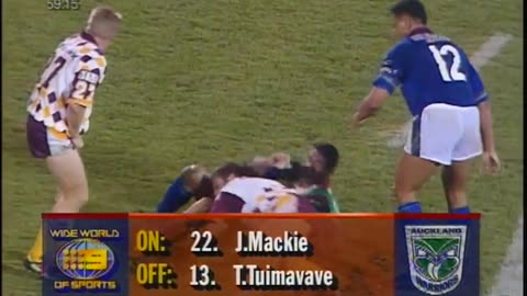 Auckland Warriors Vs Brisbane Broncos. 3rd March, 1995, Mt Smart Stadium