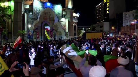 Iranians celebrate attack against Israel