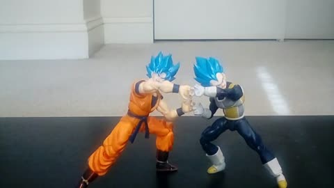 Goku and Vegeta Do the Fusion Dance (Stop Motion Animation)