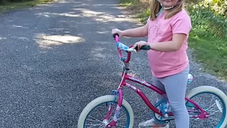 Riding bicycle