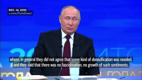 Putin: There will be peace when we achieve denazification, demilitarization and neutrality of Ukraine