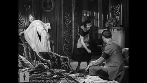 Jean visits Marie's apartment - scene from Charles Chaplin's A Woman of Paris