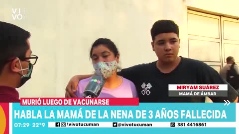 Ámbar Suárez - 3-Year-Old Baby Dies1 Day After Receiving Sinopharm