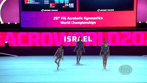 Israel (ISR) - 2022 Acrobatic Worlds, Baku (AZE) - Dynamic Qualification Womens Group