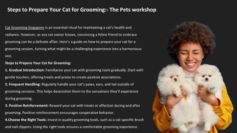 Steps to Prepare Your Cat for Grooming:- The Pets workshop