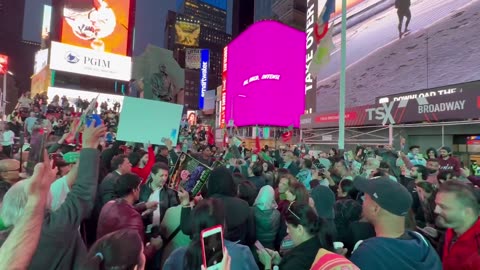 Imran Khan supporters gather in Times Square to protest his arrest