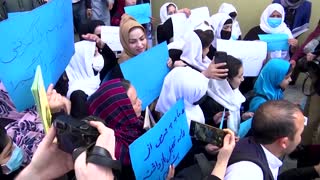 Women protest Taliban decision to shut schools