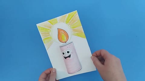 3D Paper Candle Craft 💖