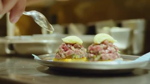 Wagyu Tartare & Caviar Bites by Chef John Skotidas at Zephyr