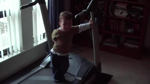 Adorable 2-Year-Old Shows Off His Impressive Exercise Routine