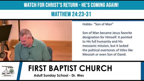 Adult Sunday School - May 8, 2022