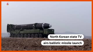 North Korea TV airs new ballistic missile launch