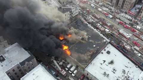 Drones help firefighters battle large Bronx fire reportedly caused by electric scooter