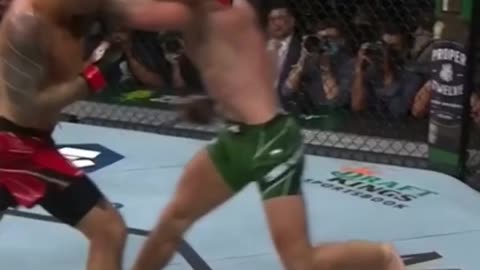 Slow motion of 1st crack of Conor Mcgregor UFC 264