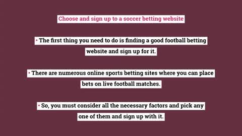 Step-By-Step Guide For Online Football Gambling